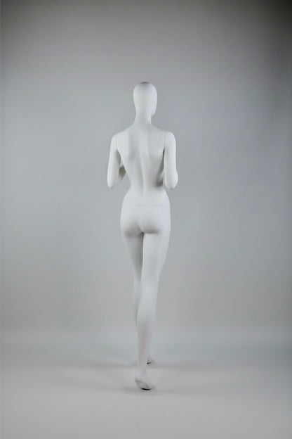 Female Display Mannequin with Backpack - Light Grey Retail Display (7046)