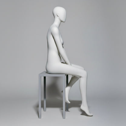 Female Seated Mannequin – Anthracite Grey (7016)