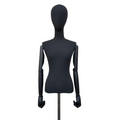 Female Torso Hanging Black Fabric