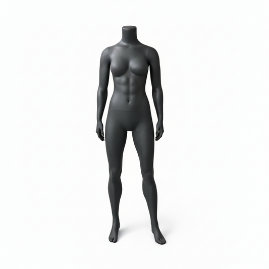 Female Headless Athletic Mannequin RAL 7043