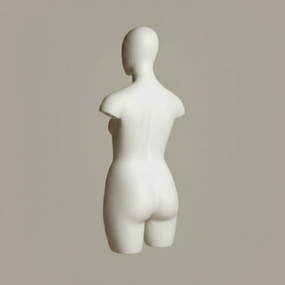 Female Lingerie Torso - Frosted with Black Base & Pole