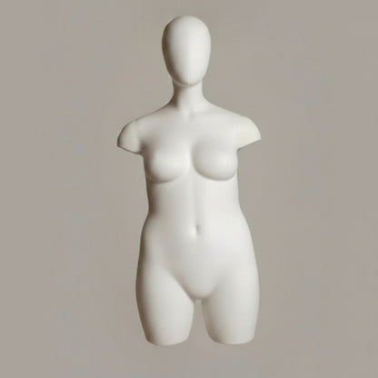 Female Lingerie Torso - Frosted with Black Base & Pole