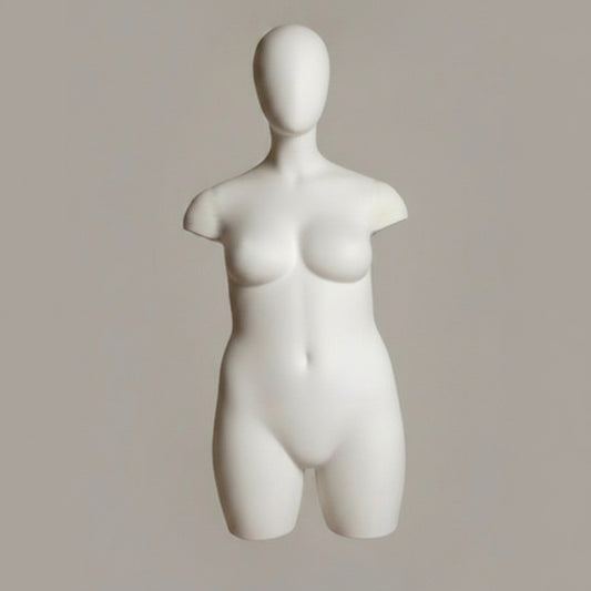 Female Lingerie Torso - Frosted with Black Base & Pole