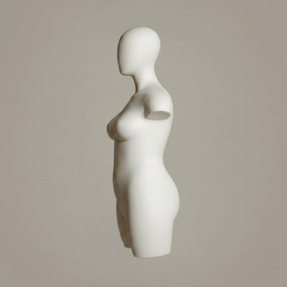 Female Lingerie Torso - Frosted with Black Base & Pole