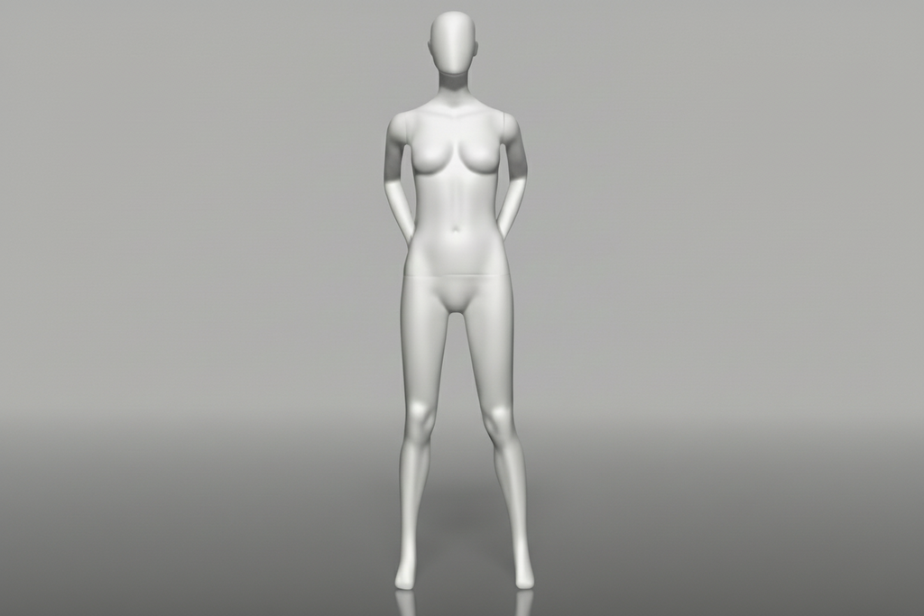 Female Retail Display Mannequin - Anthracite Grey (7016)