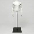 Headless Male Torso with Arms - White with Black Base & Pole