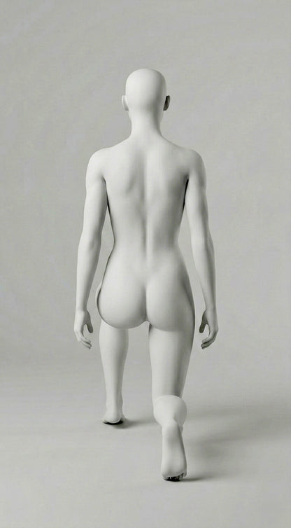 Female Lunge Mannequin - Light Grey (7046)