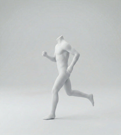 Headless Male Runner Mannequin - Dark Grey (7043)