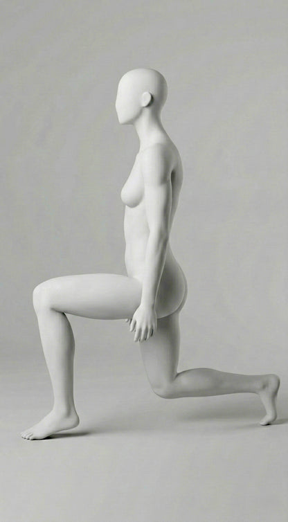 Female Lunge Mannequin - Light Grey (7046)