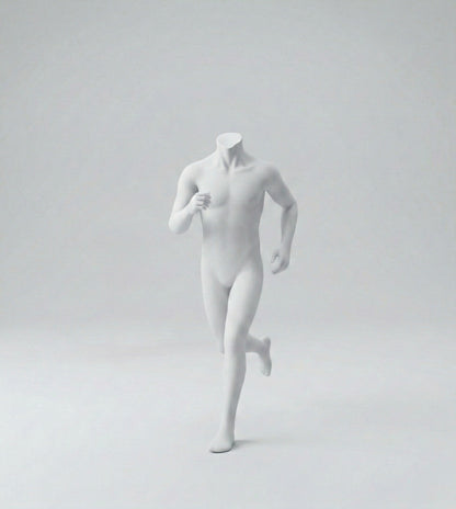 Headless Male Runner Mannequin - Dark Grey (7043)