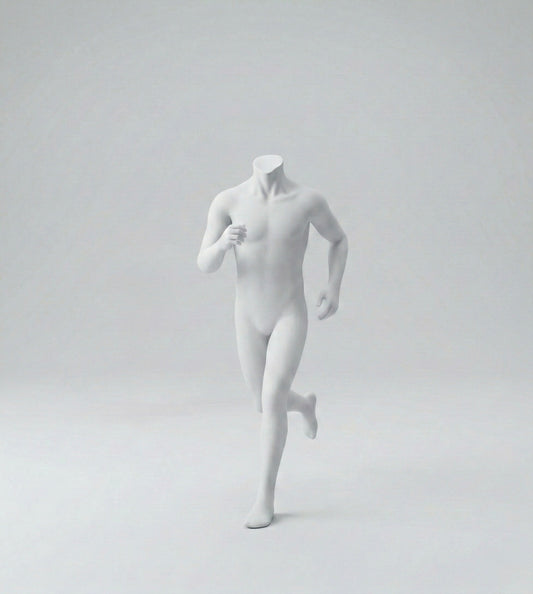 Headless Male Runner Mannequin - Dark Grey (7043)