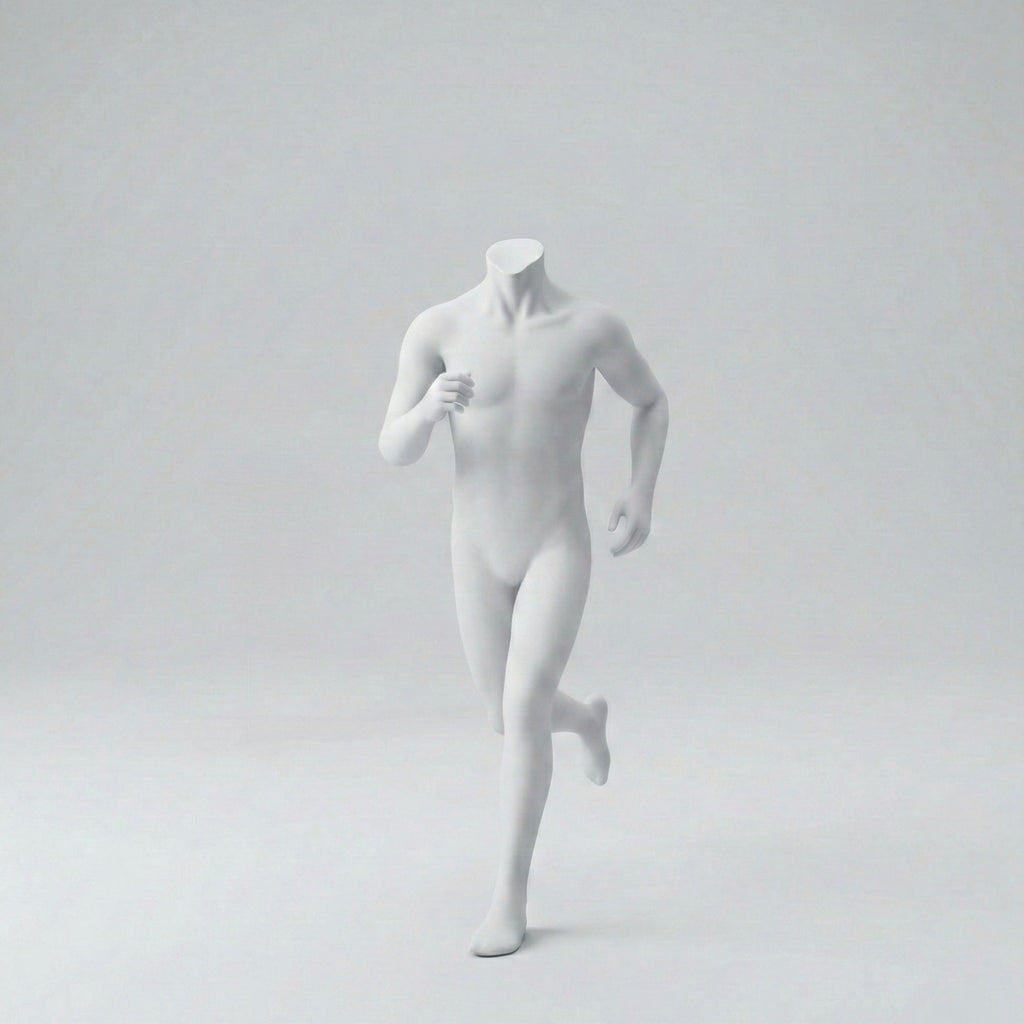 Headless Male Runner Mannequin - Dark Grey (7043)