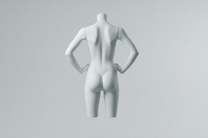 Female Torso Mannequin with Hands on Hips - White