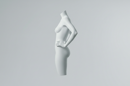Female Torso Mannequin with Hands on Hips - White