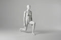 Female Lunge Mannequin - Light Grey (7046)