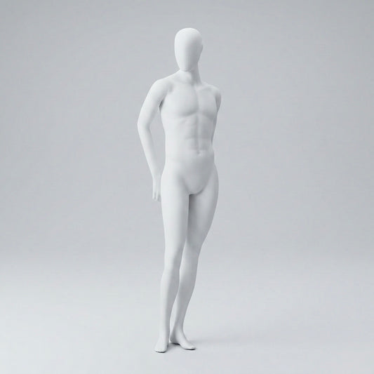 Male Mannequin Arms Behind Back - Anthracite Grey (7016)