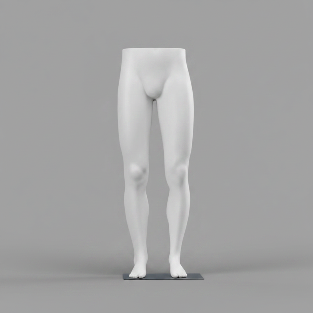 Male Straight Legs Mannequin - Light Grey (7046)