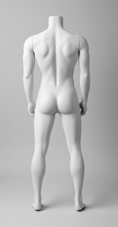 Headless Male Athletic Mannequin - Dark Grey (7043)