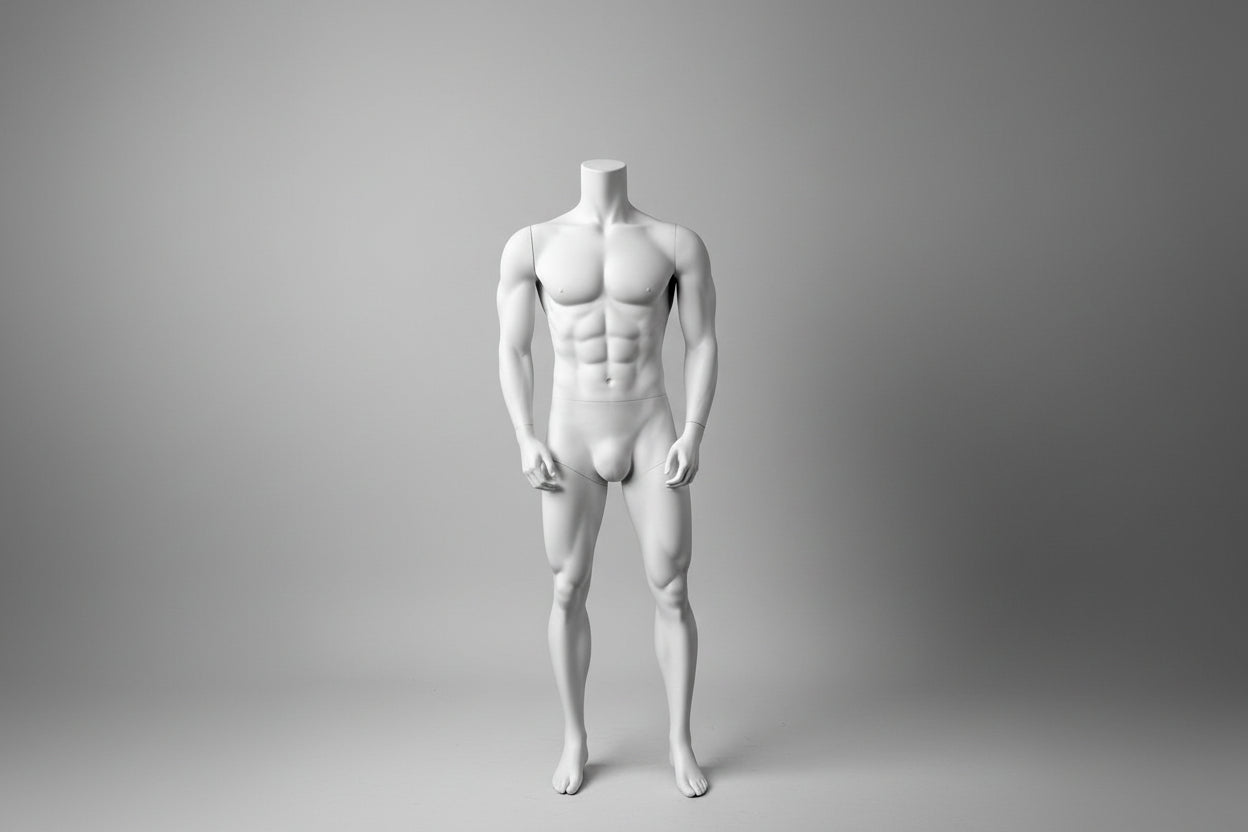 Headless Male Athletic Mannequin - Dark Grey (7043)