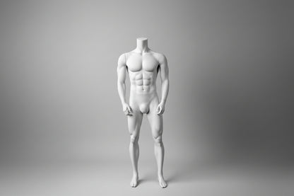 Headless Male Athletic Mannequin - Dark Grey (7043)