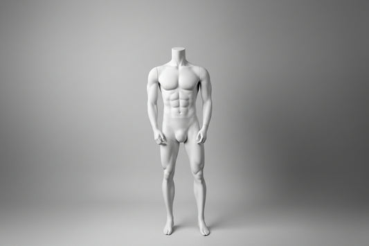 Headless Male Athletic Mannequin - Dark Grey (7043)