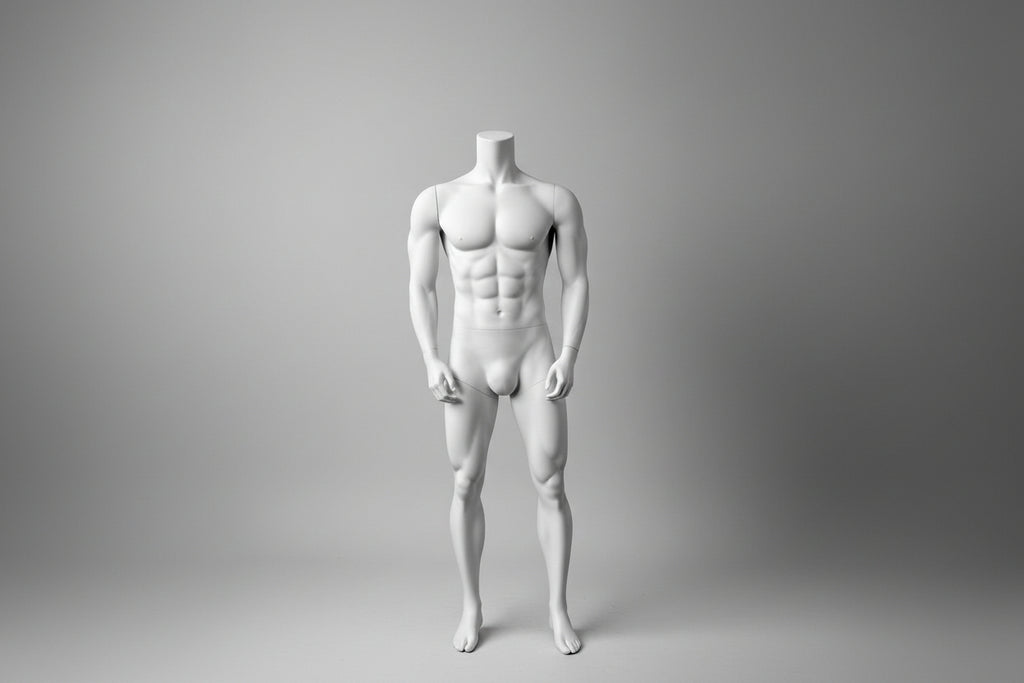 Headless Male Athletic Mannequin - Dark Grey (7043)