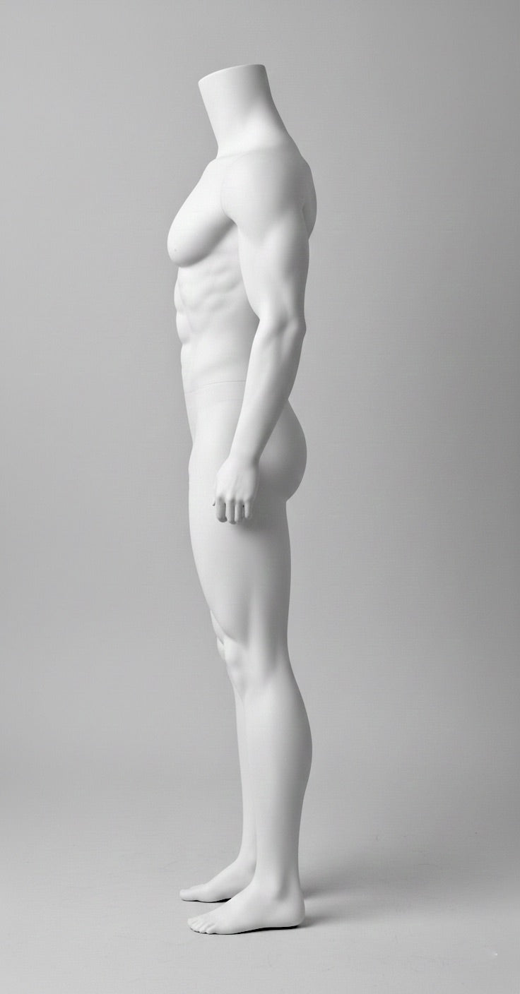 Headless Male Athletic Mannequin - Dark Grey (7043)
