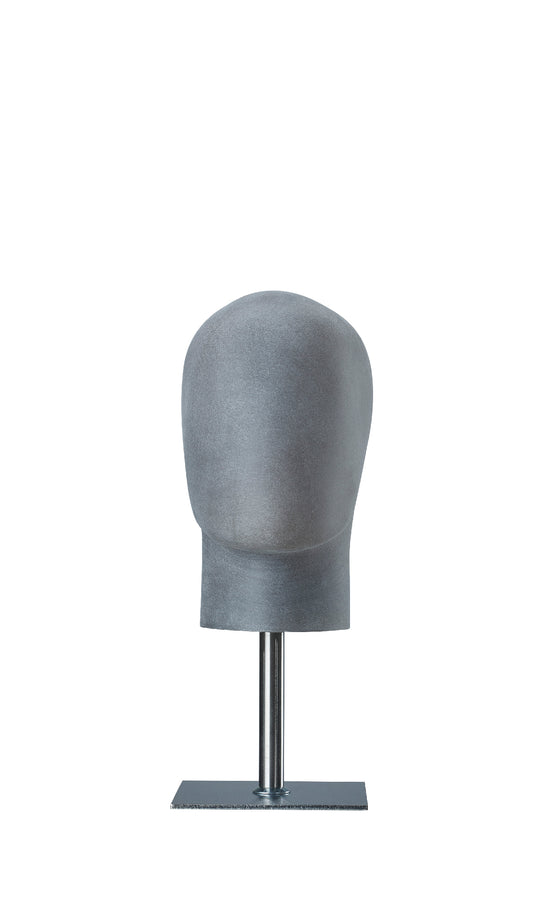 Male Head Mannequin - Light Grey (7046)
