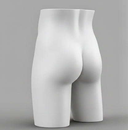 Male Hips Mannequin with Base & Pole - Light Grey (7046)