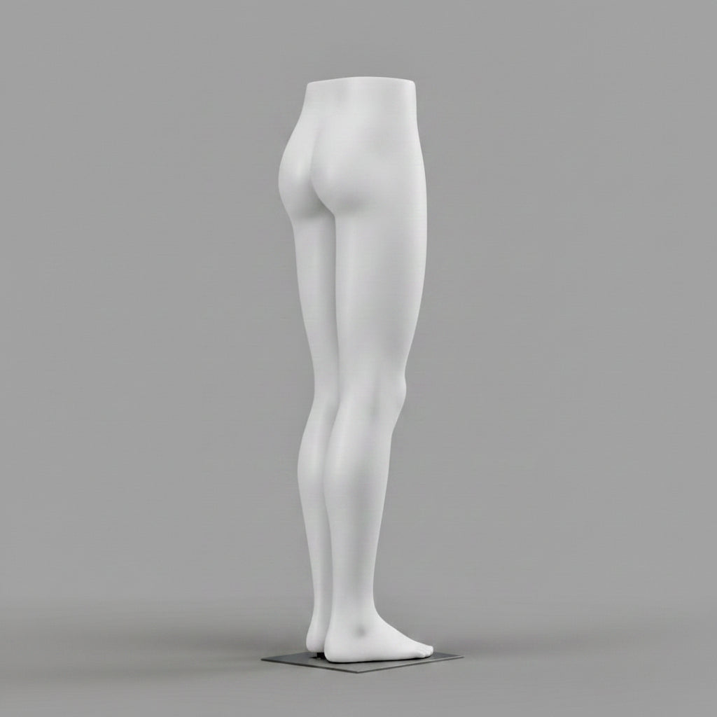 Male Raised Legs Mannequin - Light Grey (7046)
