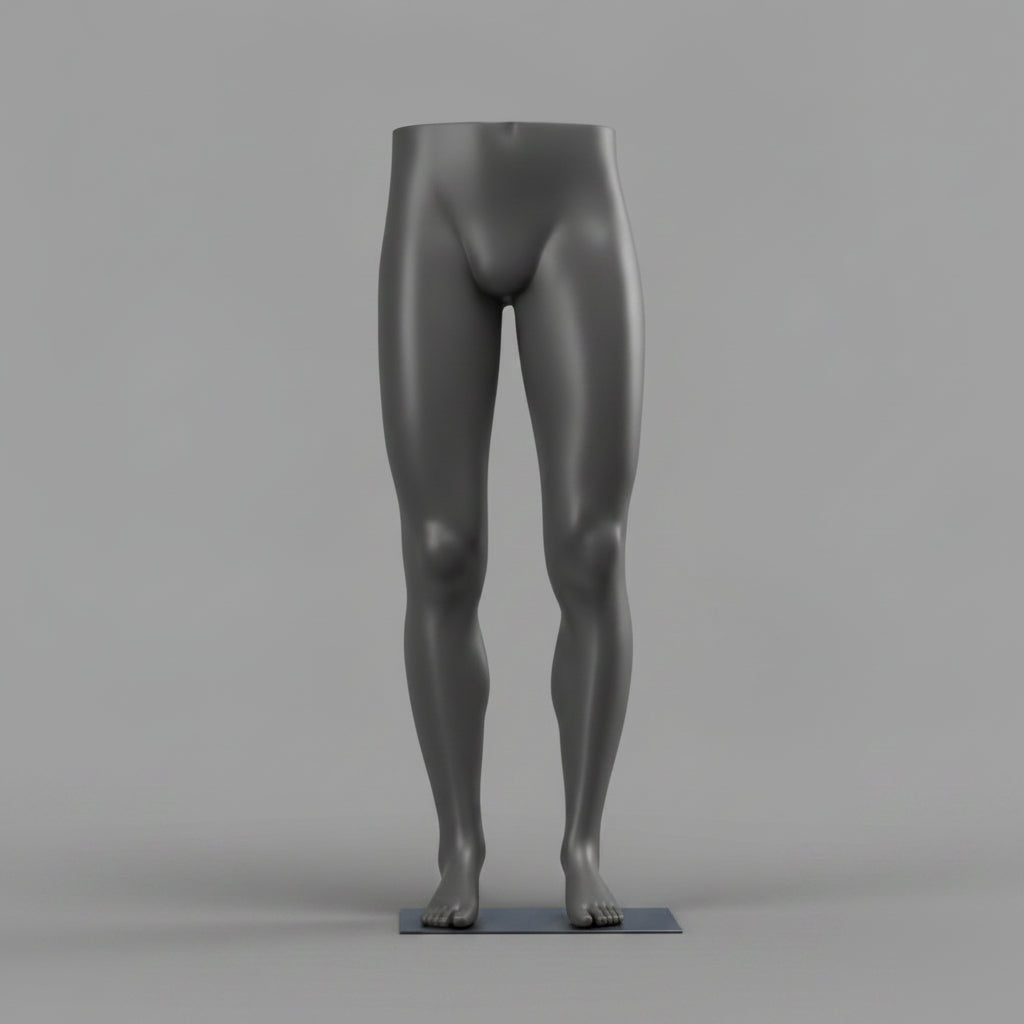 Male Raised Legs Mannequin - Dark Grey (7043)