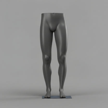 Male Raised Legs Mannequin - Dark Grey (7043)