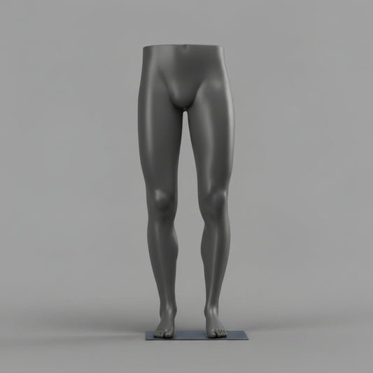 Male Raised Legs Mannequin - Dark Grey (7043)