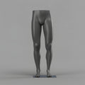 Male Raised Legs Mannequin - Dark Grey (7043)