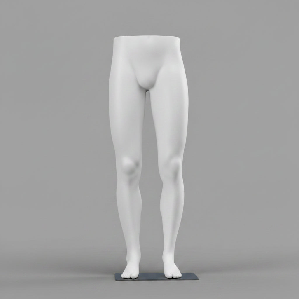 Male Raised Legs Mannequin - Light Grey (7046)