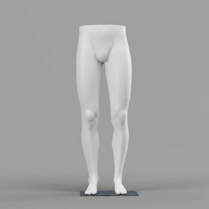 Male Raised Legs Mannequin - Light Grey (7046)