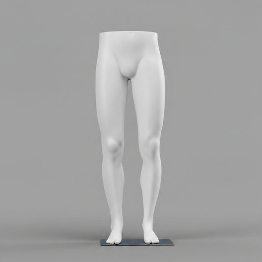 Male Raised Legs Mannequin - Light Grey (7046)