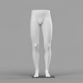Male Raised Legs Mannequin - Light Grey (7046)