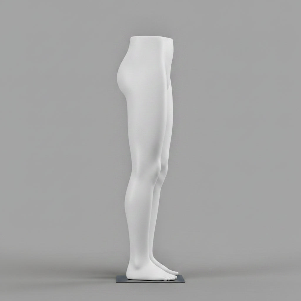 Male Raised Legs Mannequin - Light Grey (7046)