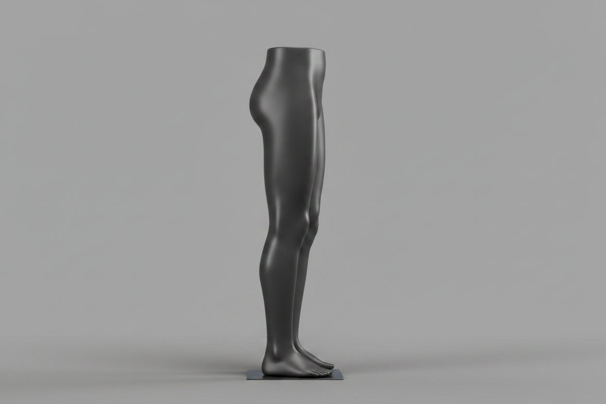 Male Raised Legs Mannequin - Dark Grey (7043)