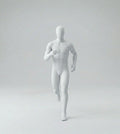 Male Runner Mannequin - Dark Grey (7043)