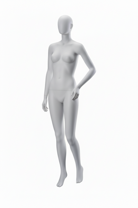 Female Egg Head with Ears Mannequin