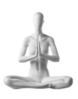 Female Floor Yoga Pose Mannequin - Light Grey (7046)