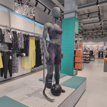 Female Blade Runner Mannequin (Paralympic Style) - Light Grey (7046)