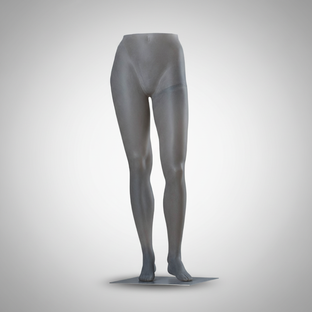 Female Legs Mannequin with Stand - Iron Ore Grey