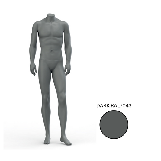 Headless Male Lifestyle Mannequin - Dark Grey (7043)