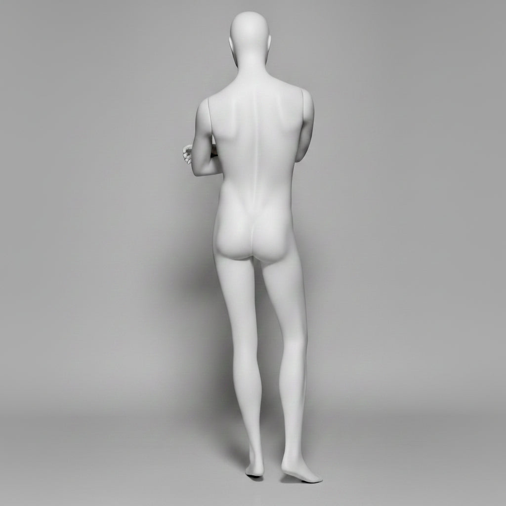 Male Mannequin Arms Crossed Pose - Anthracite Grey (7016)