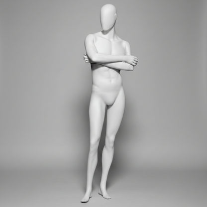 Male Mannequin Arms Crossed Pose - Anthracite Grey (7016)