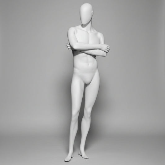 Male Mannequin Arms Crossed Pose - Anthracite Grey (7016)