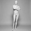 Male Mannequin Arms Crossed Pose - Anthracite Grey (7016)